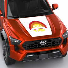 TRD Mountains Vintage Retro Heritage Sun Stripes Hood decal Sticker for Toyota Tacoma 4th gen 2