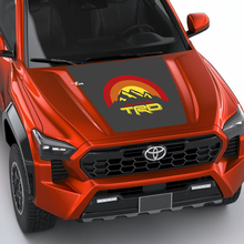 TRD Mountains Vintage Retro Heritage Sun Stripes Hood decal Sticker for Toyota Tacoma 4th gen 3