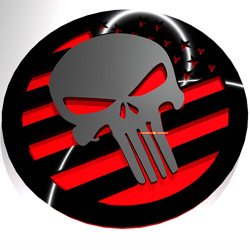 US USA Punisher Edition Fender Badges Tailgate Emblem 3D Badge
