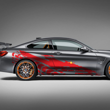 Side Doors Rear Tires Tracks Vinyl Decal Sticker fit to BMW models etc 2