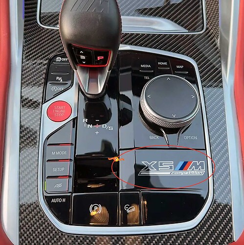 M Badge Vinyl Decal X5M or X6M Competition Decal for Central Control Panel Unit