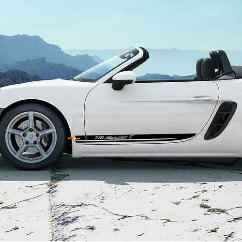 Porsche 718 Cayman Boxter T Side Stripes Kit Decal Sticker 