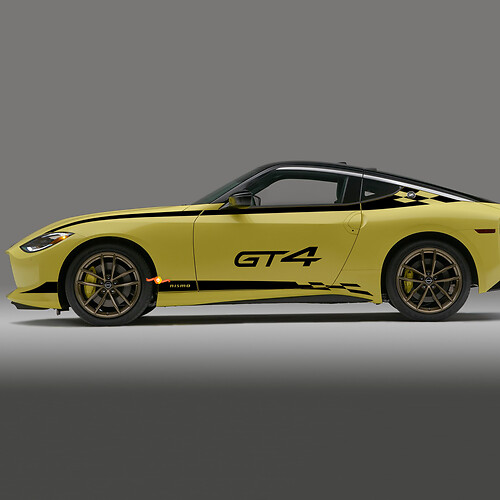 Nismo Side Checkered Stripe Decal Full Kit for Nissan Z GT4