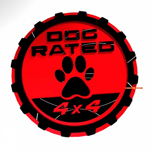 Dog Paw Rated Edition Fender Badges Tailgate Emblem 3D Badge
