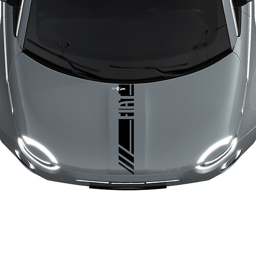 500 Hood Racing Stripe Decal Sticker Graphics for Fiat 500