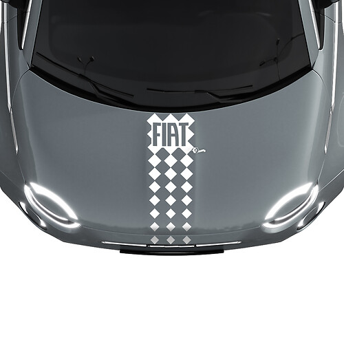 500 Hood Stripe Racing Decal Sticker Graphics for Fiat 500 2