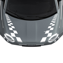 500 Dual Checkered Hood Stripe Decal Sticker Graphics for Fiat 500 2