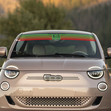 Front Italy Flag Windshield Decal Graphics for Fiat 500 3