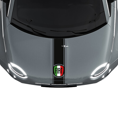 Stripe Italy Flag Hood Stripe Decal Sticker Graphics for Fiat 500