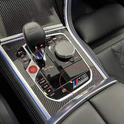 M Badge Vinyl Decal M8 Competition Decal for Central Control Panel Unit