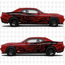 Demon 170 Splash Grunge Side Kit HellCat Vinyl Decal Graphic for Dodge Challenger Or Charger 2