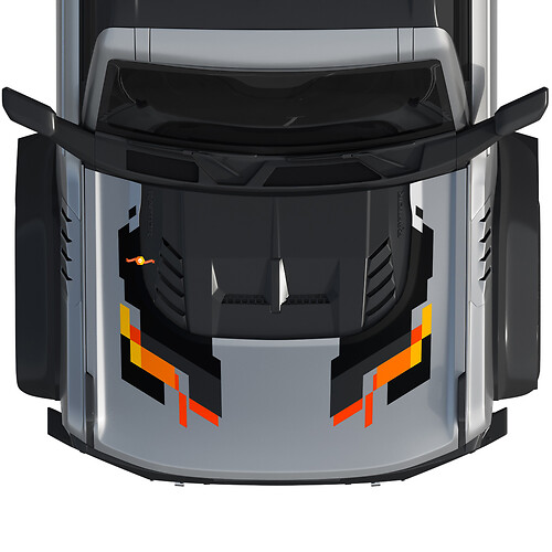 Hood Vinyl Decal Sticker Graphics Kit fit Ford Bronco Raptor Style