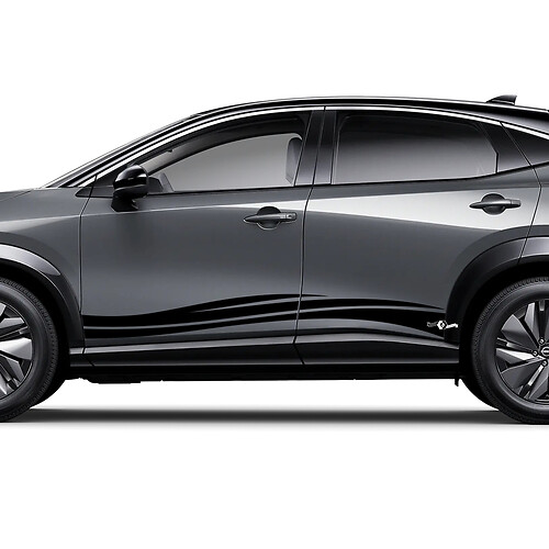 Sides Universal Wave Graphics Decal Kit for Nissan ARIYA