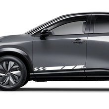 Sides Universal Checkered Stripes Racing Graphics Decal Kit for Nissan ARIYA 2