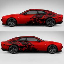 Banshee Splash Grunge Stripes Kit Vinyl Decal Graphic for Dodge Charger Daytona Banshee 3