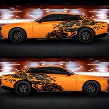 Banshee Splash Grunge Stripes Kit Vinyl Decal Graphic for Dodge Charger Daytona Banshee 4