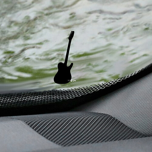 Guitar Jeep Wrangler Windshield Easter Egg Corner Decal - Custom Vinyl Graphic