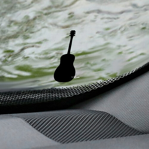 Guitar Jeep Wrangler Windshield Easter Egg Corner Decal - Custom Vinyl Graphic 2