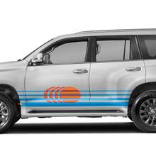 Retro Vintage Stripes like Islander style Side Decal Graphics for Lexus GX460 3
