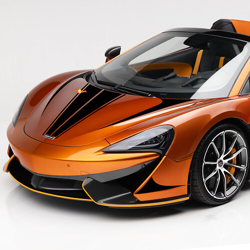 McLaren 570S Hood Stripe Graphics Vinyl Decal Sticker