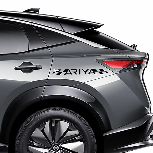 Sides Checkered Stripes Racing Graphics Decal Kit for Nissan ARIYA