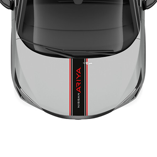 Hood Dual Stripe Racing Graphics Decal for Nissan ARIYA