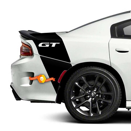 Tailband GT Style Rear Stripes Vinyl Decals Graphics for Dodge Charger