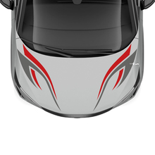 Hood Dual Colors Tribal Stripe Racing Graphics Decal for Nissan ARIYA 3