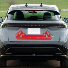 Rear Mountains Racing Graphics Decal for Nissan ARIYA 3