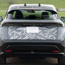 Rear Mountains Racing Graphics Decal for Nissan ARIYA 2 2