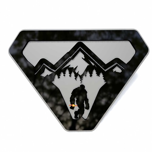 Mountains Sasquatch Bigfoot Yeti Fender Badges Tailgate Emblem 3D Badge

