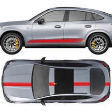 AMG Edition 1 Package Side & Hood Roof Trunk Stripes Decals Kit Vinyl Graphics Stickers for Mercedes GLC63
 3