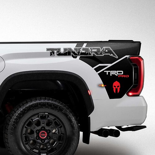 Tundra Raptor Style Gladiator Bed Side Decal Sticker for Toyota Tundra TRD PRO