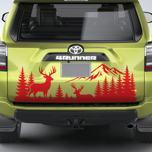 Mountains Forest Moose Deer Vinyl Decal Kit Sticker for Toyota 4Runner 3