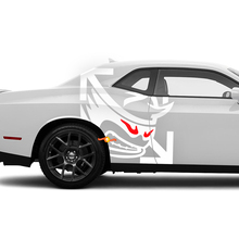 Two colors SRT Scat Pack Red Eyes Side Decals Stickers For Dodge Challenger or Charger 2