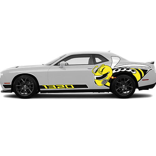 Super Bee 1320 Side Decals Stickers For Dodge Challenger