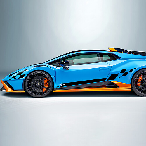 Checkered Flag Side Vinyl Decal Sticker Graphics for Lamborghini STO