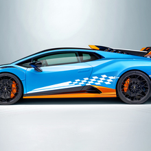 Checkered Stripe Flag Side Vinyl Decal Sticker Graphics for Lamborghini STO 2 2