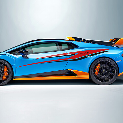 Two colors Tribal Stripes Side Vinyl Decal Sticker Graphics for Lamborghini STO