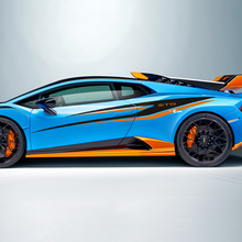 Two colors Tribal Stripes Side Vinyl Decal Sticker Graphics for Lamborghini STO 3