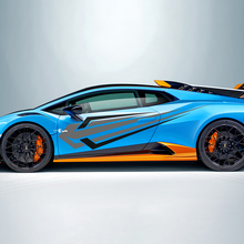 Two colors Tribal Stripes Side Vinyl Decal Sticker Graphics for Lamborghini STO 2 2