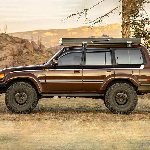 Side Retro Vintage Graphics Stripes for Toyota Land Cruiser 80 Series