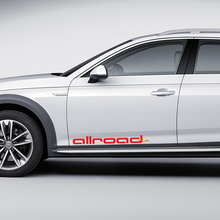 Pair Audi Allroad Decal Logo Doors Quattro Stickers Decals
 3