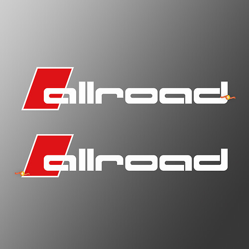 Caliper Audi Allroad Decal Side Doors Stickers Decals