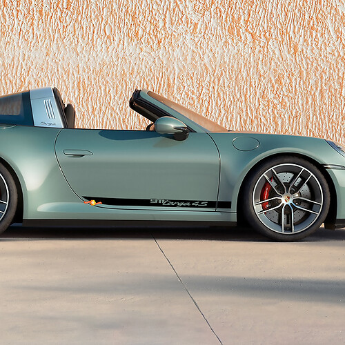 Side Doors Decorative Decal Sticker for Porsche 911 Targa 4S 2026