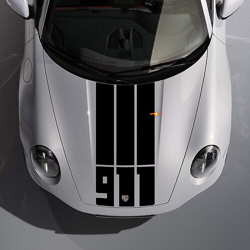 Hood Kit graphic Spirit 70 Decal Sticker for Porsche 911
