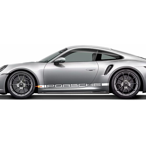 Side PORSCHE stripes Kit graphic Decal Sticker for Porsche 911 Turbo S 992.2