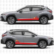 Side Doors Stripes Mountains Rocker Panel Vinyl Decals Stickers for Suba Crosstrek 3