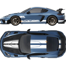 Dual Hood Roof Rear and side Stripes Decal Sticker for Porsche Cayman 718 GT4RS 2
