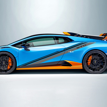 Racing incline Stripes Side Vinyl Decal Sticker Graphics for Lamborghini STO 3